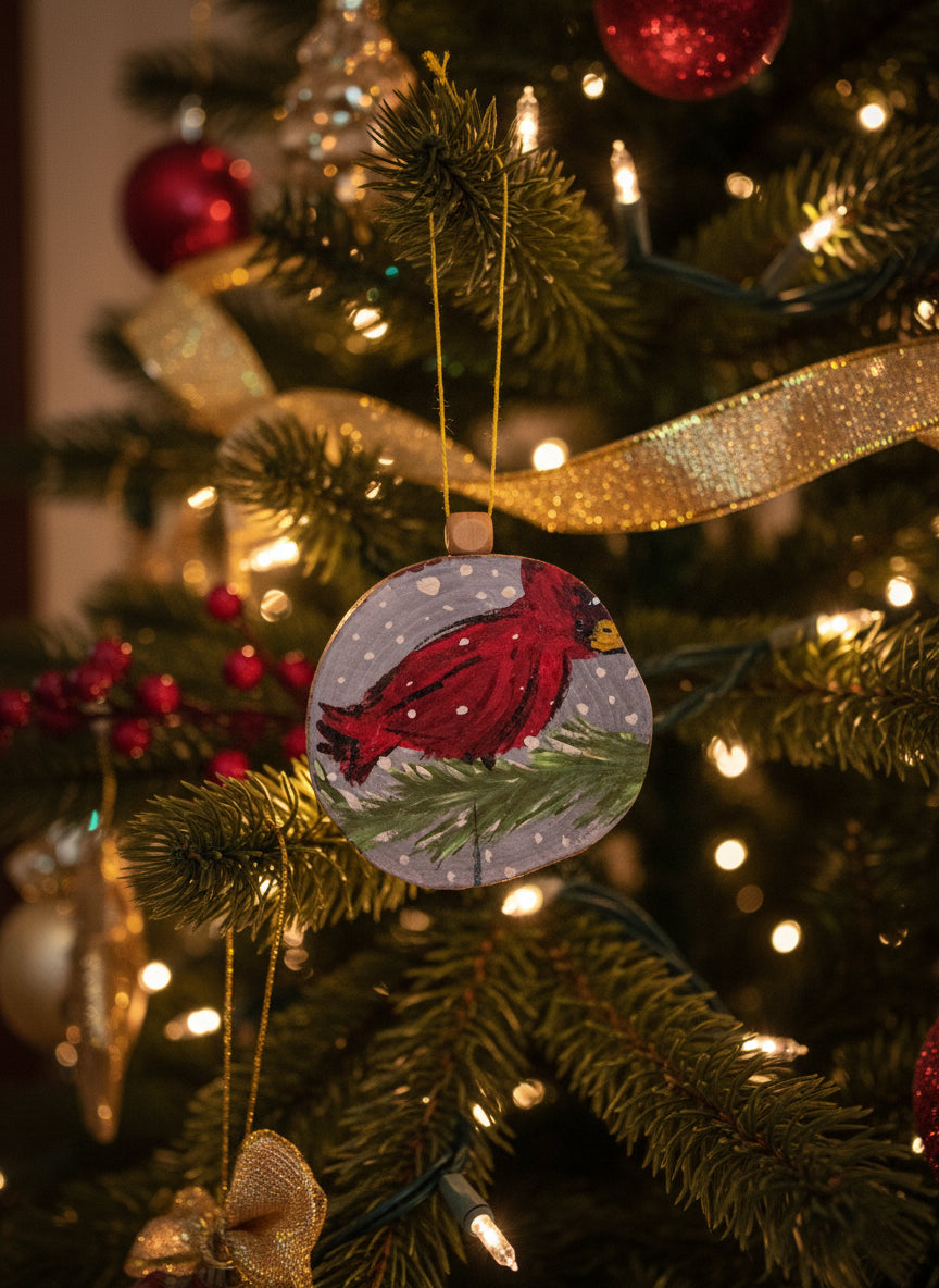 SnowSong Cardinal Ornament
