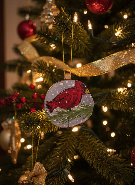 SnowSong Cardinal Ornament