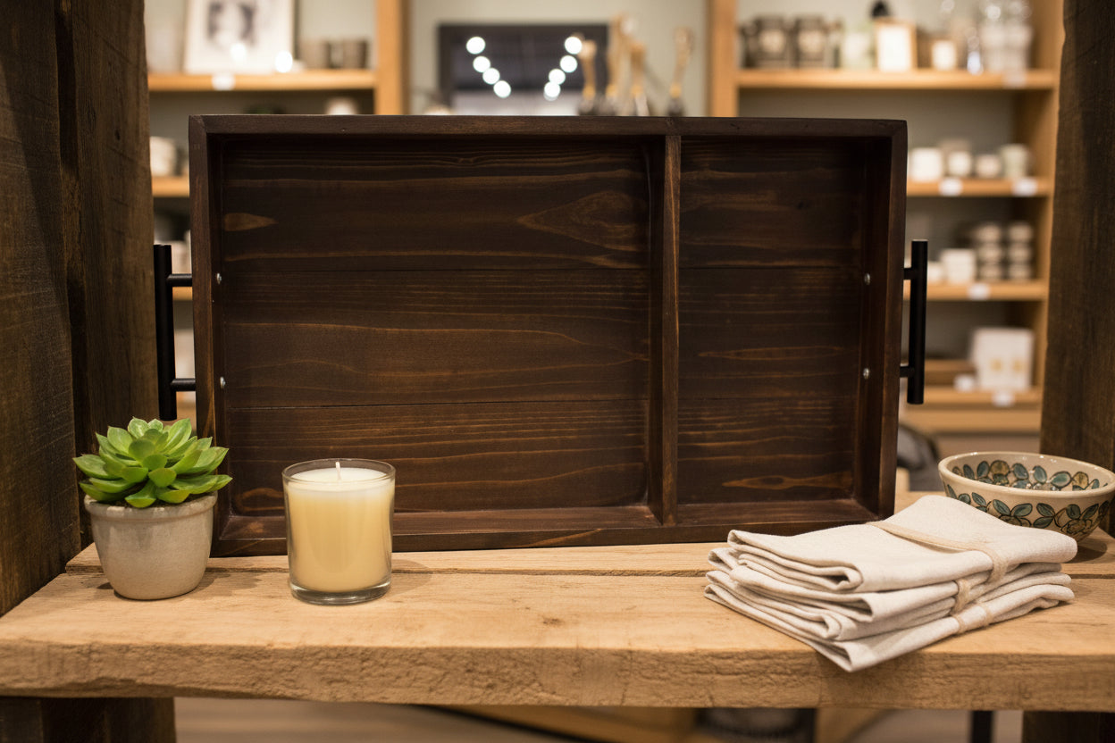 Dark Walnut Serving Tray