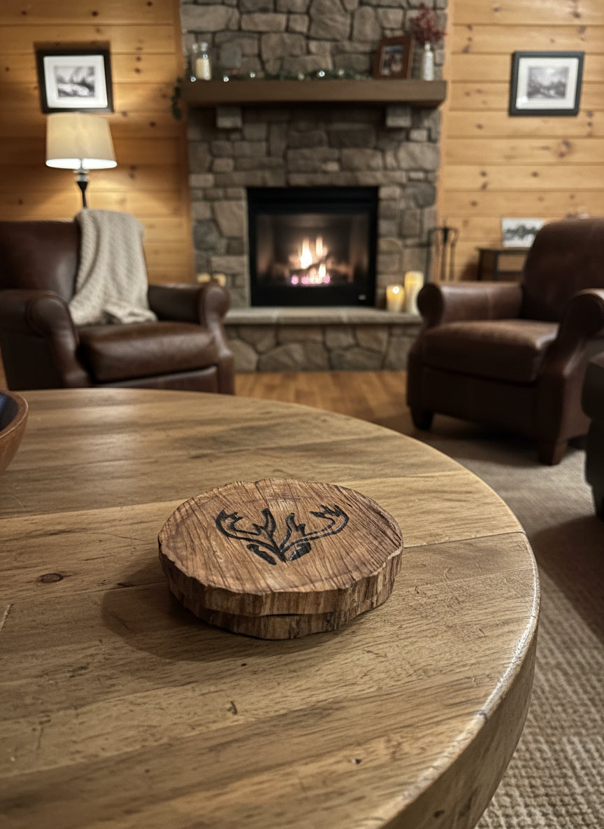 Rustic Antlers Coasters