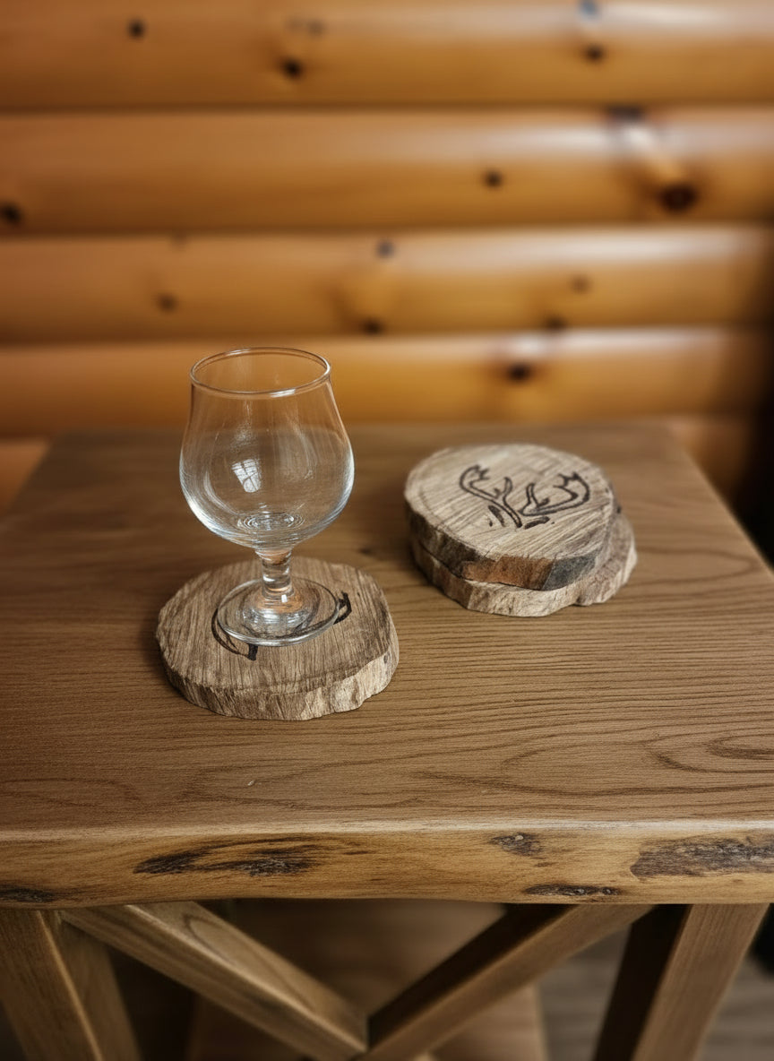 Rustic Antlers Coasters