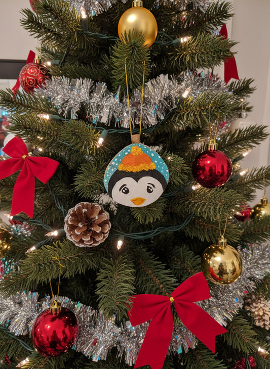 Snowy Penguin Waddle Ornament